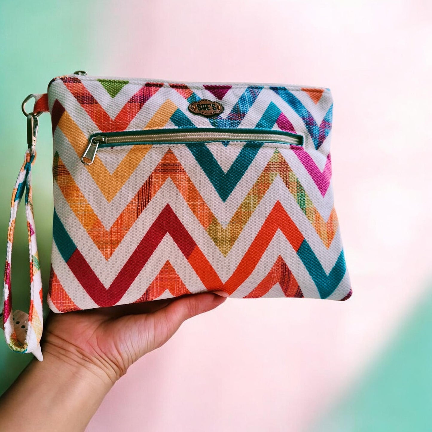 zigzag handmade Clutch
