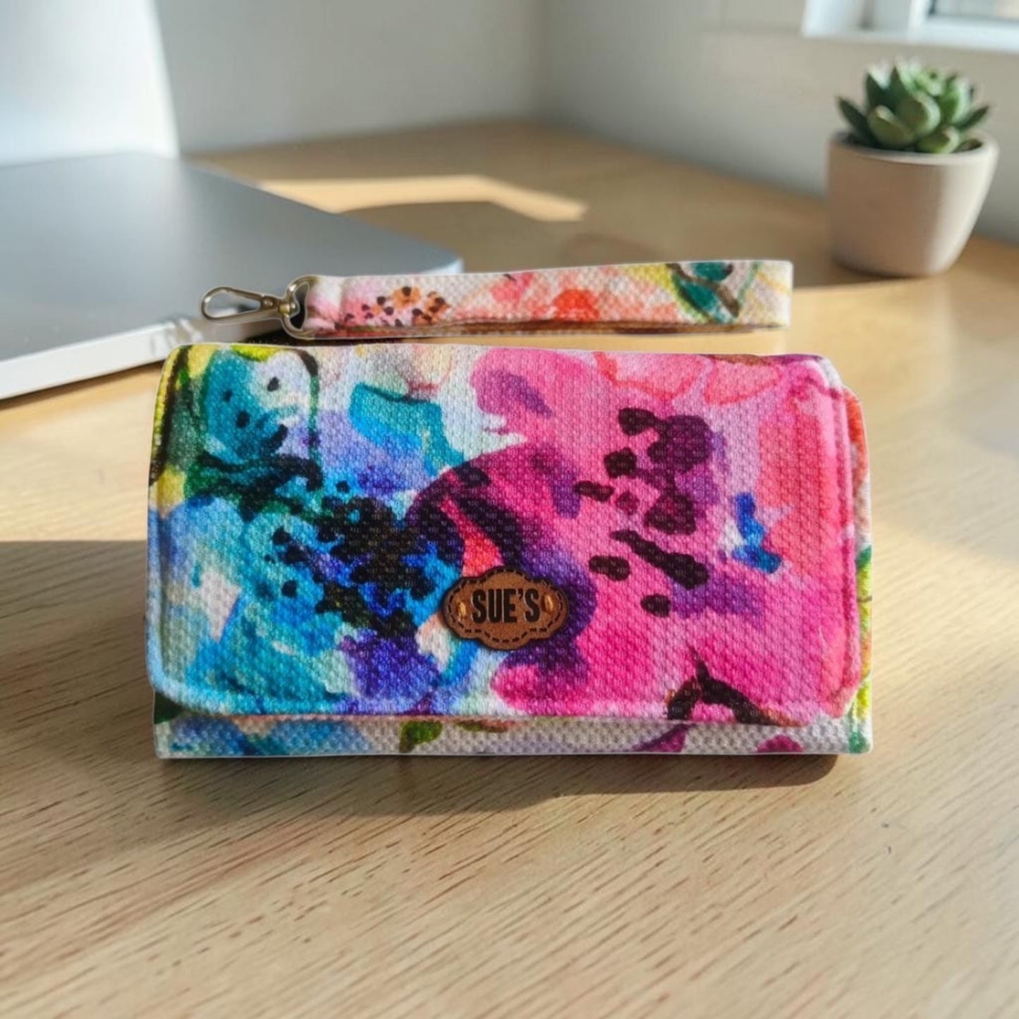 watercolor Large wallet 20*12cm