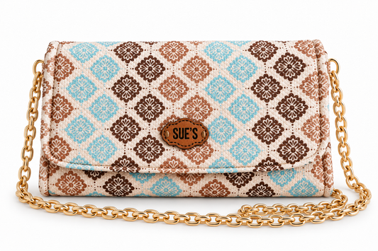 elegance  Large Wallet with  chain Cross hand