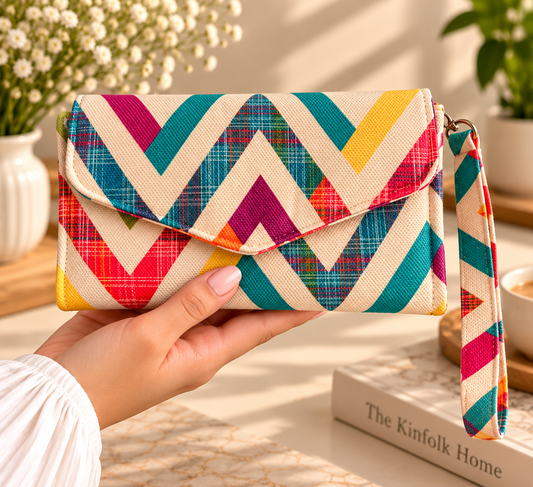 Colorful Zigzag  Large Wallet 20*12cm