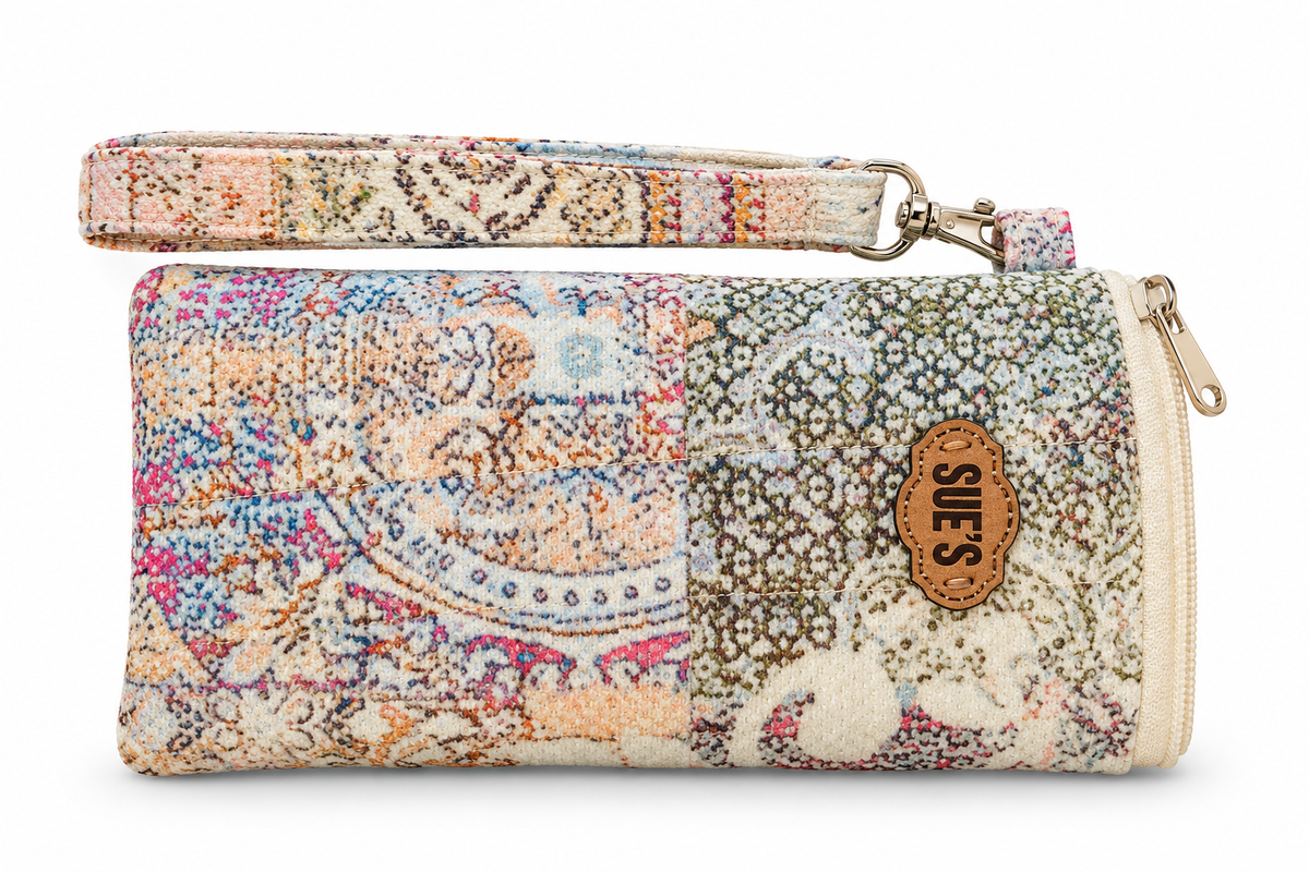 patchwork quilted long Glasses Case