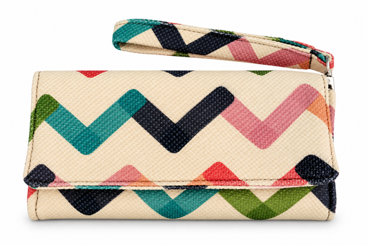 Of white  zigzag Large Wallet