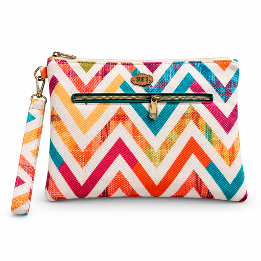 zigzag handmade Clutch