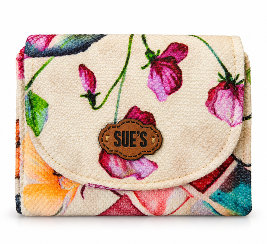 simple flower small Wallet 12*11cm