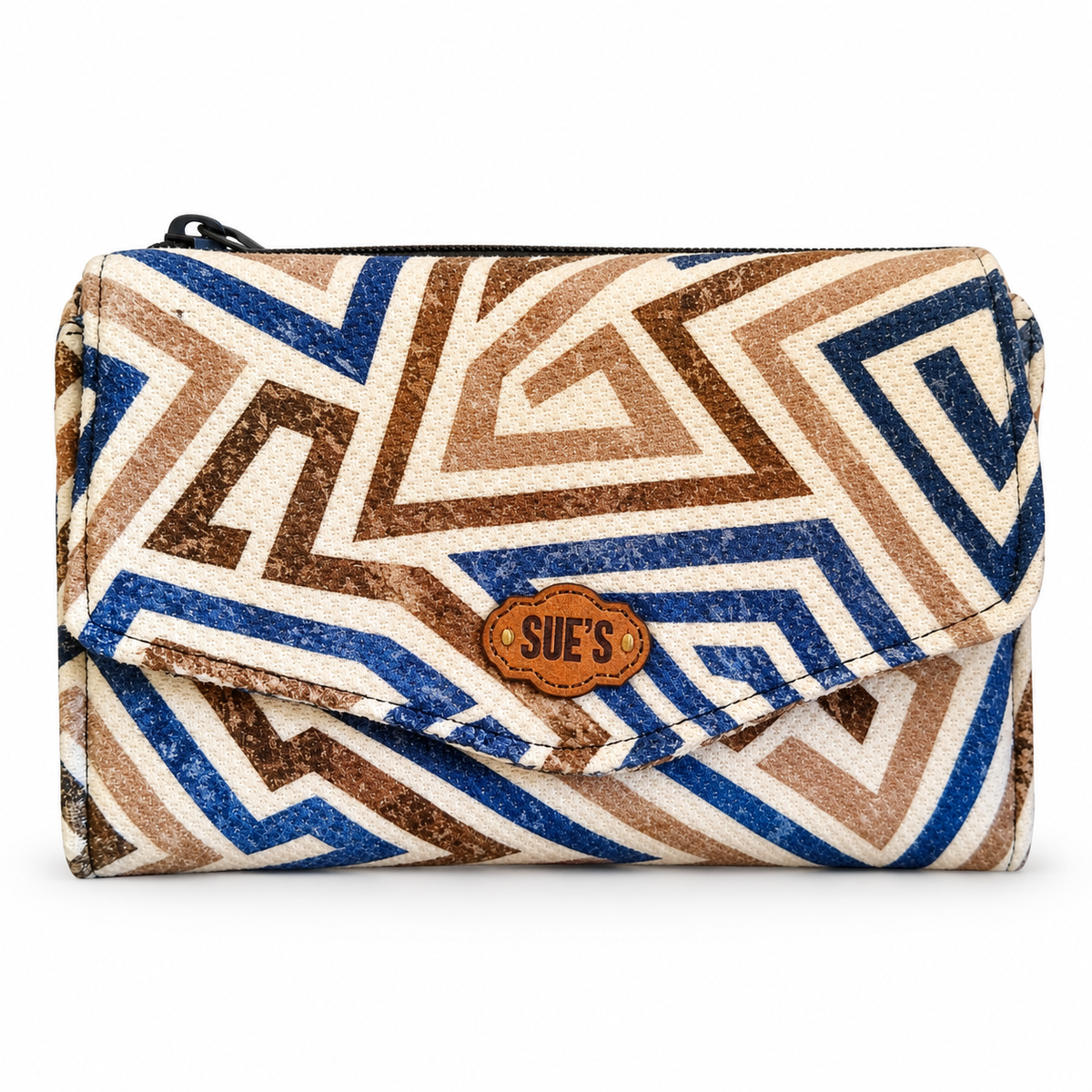 blue grace trifold wallet