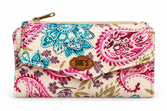 Kashmir color trifold wallet