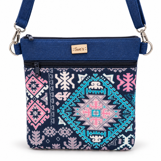 Deep Blue Medium Cross Bag 30*25cm