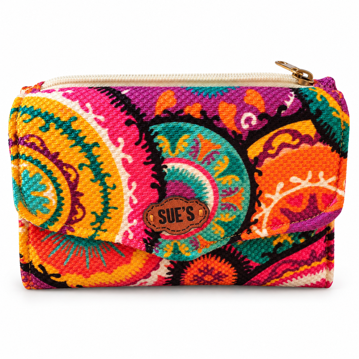 color festival  trifold wallet