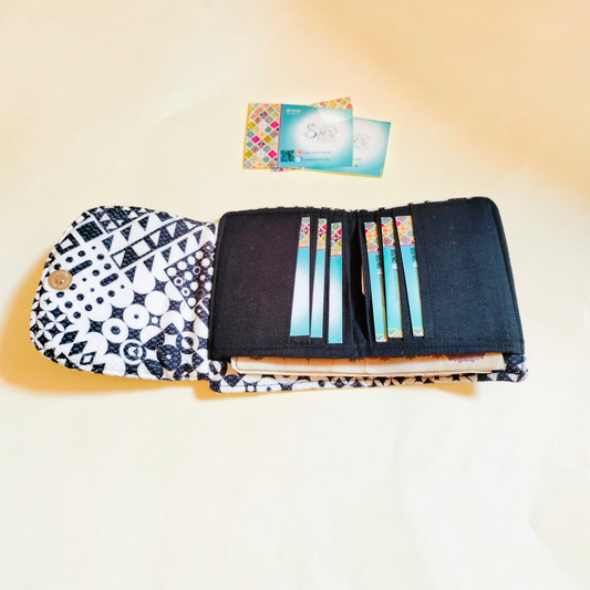 Black and white card Wallet 12*11 cm