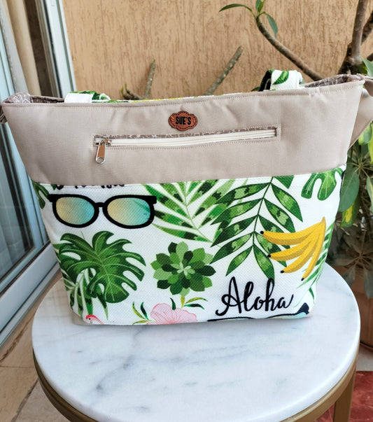 Green leaves summer bag