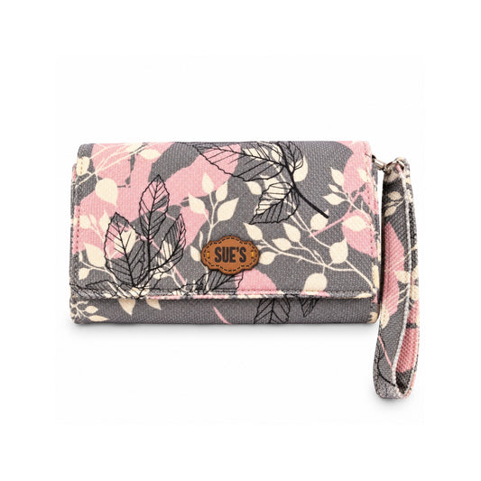 Gray &pink Large Wallet