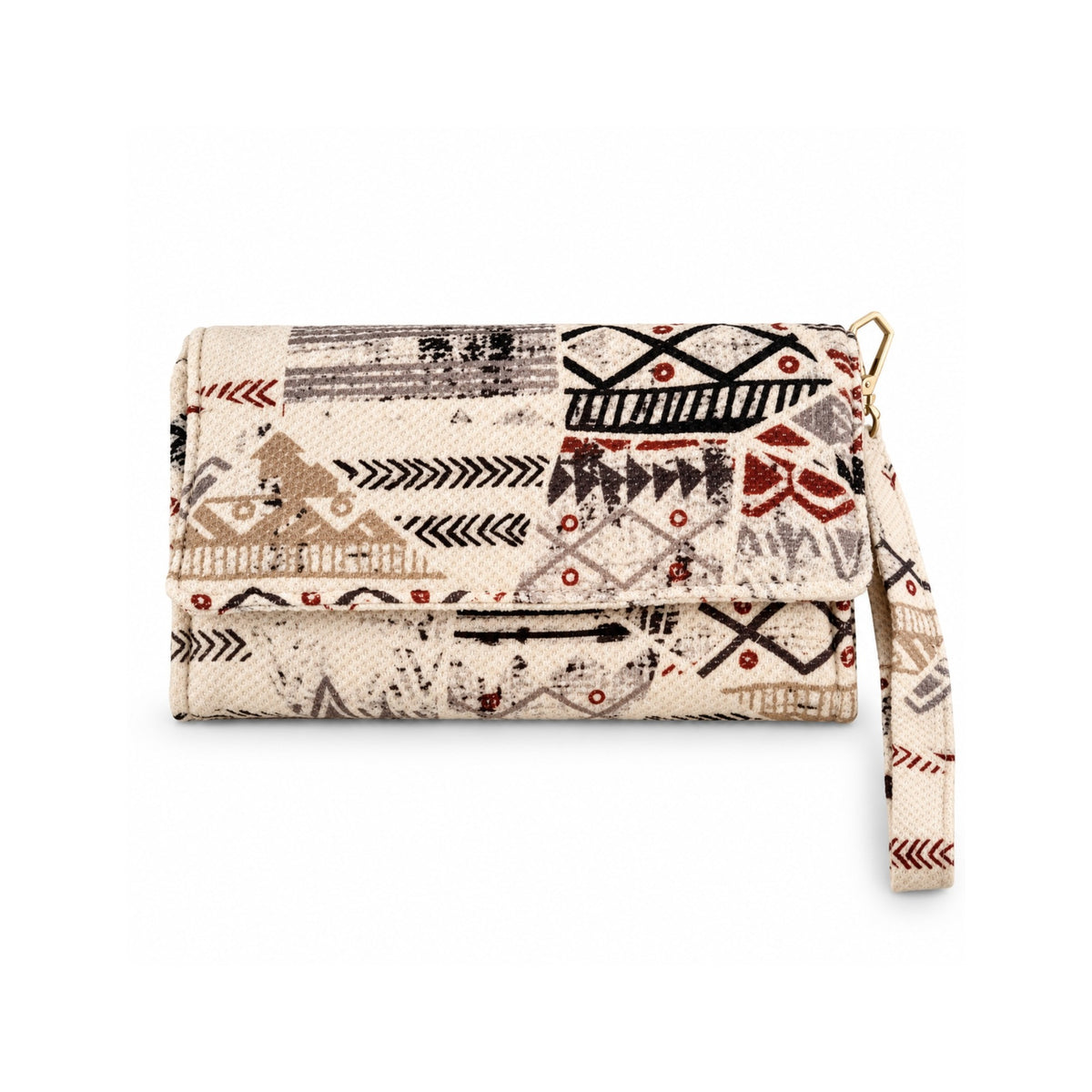 White  geometric Large Wallet 20*12cm