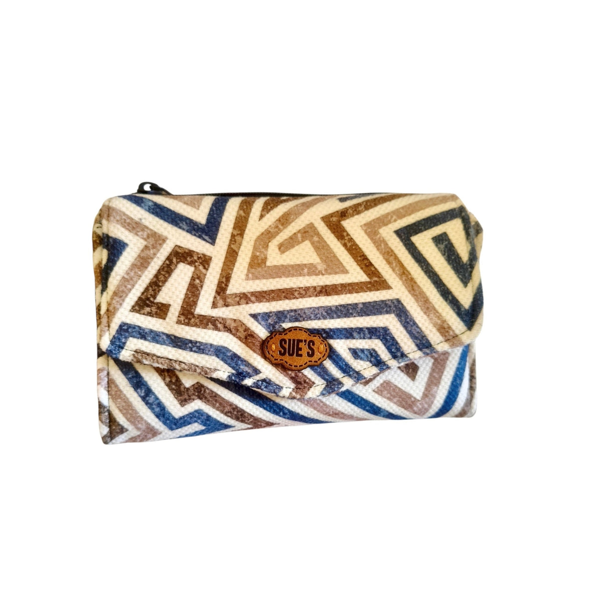 blue grace trifold wallet