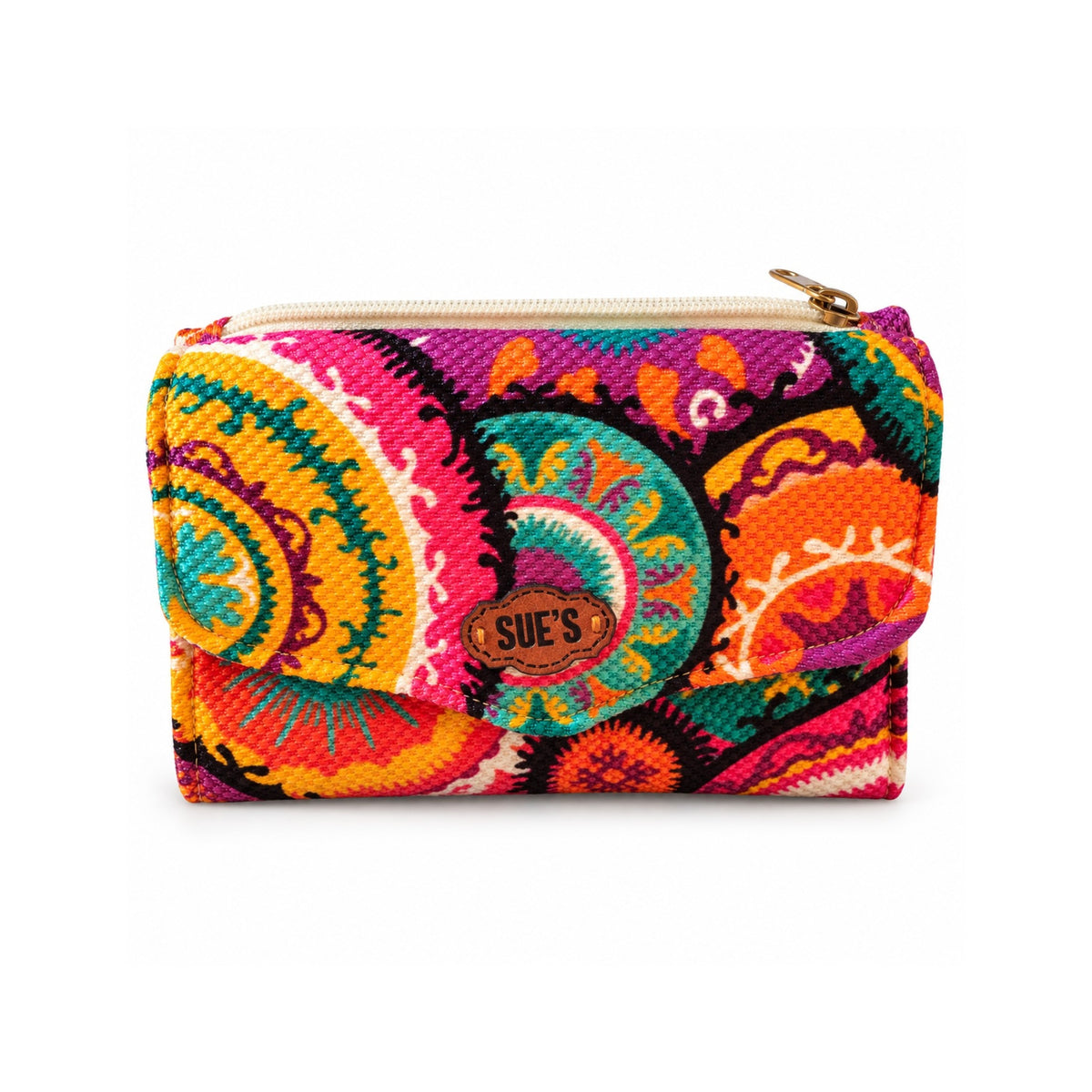 color festival  trifold wallet