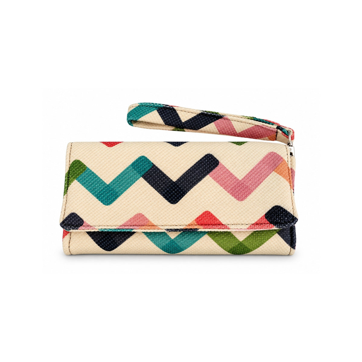 Of white  zigzag Large Wallet