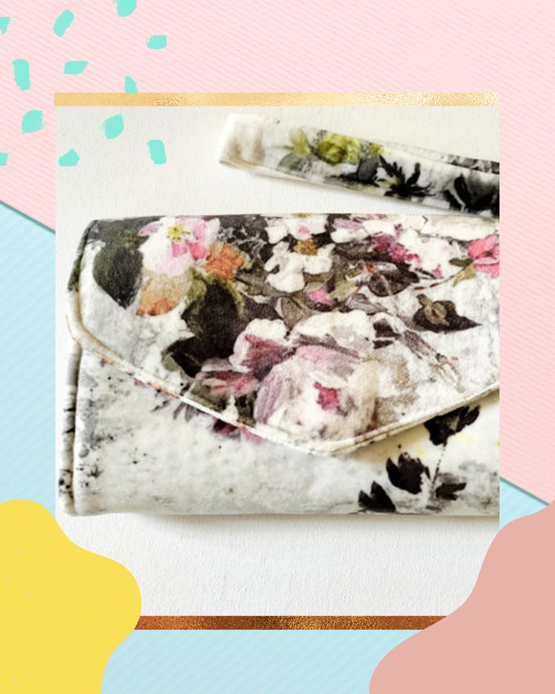 Floral amaranth Wallet