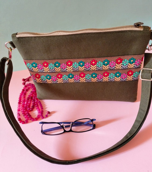 Lovely olive clutch